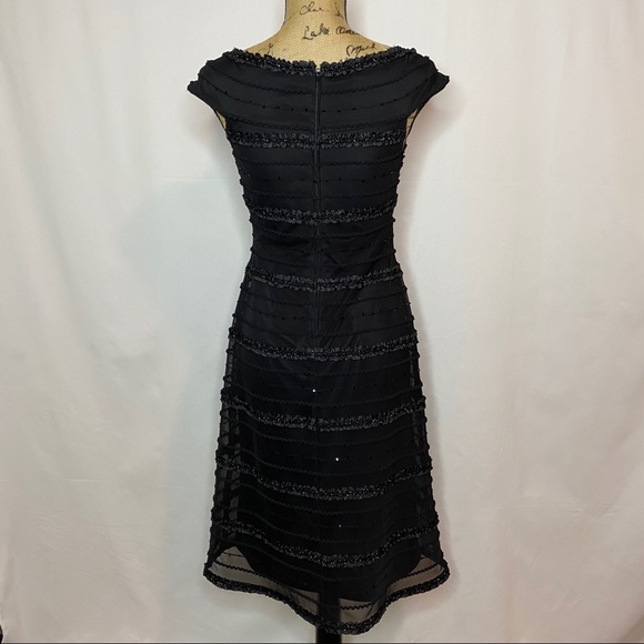 Tadashi Shoji Black Embellished A Line Dress - Picture 7 of 9